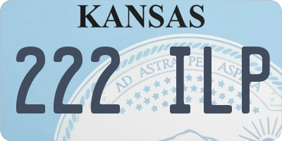 KS license plate 222ILP