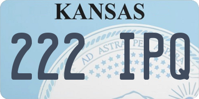 KS license plate 222IPQ