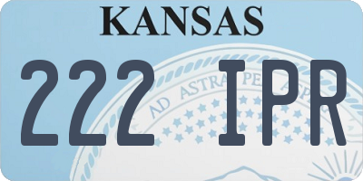 KS license plate 222IPR