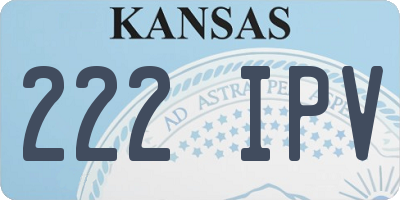 KS license plate 222IPV