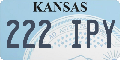 KS license plate 222IPY