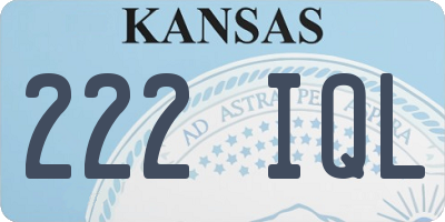 KS license plate 222IQL