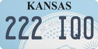 KS license plate 222IQO