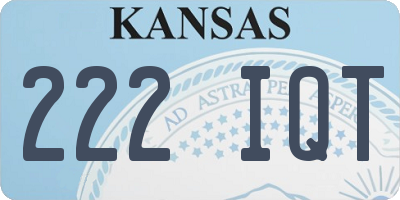 KS license plate 222IQT