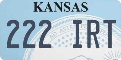 KS license plate 222IRT