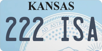 KS license plate 222ISA