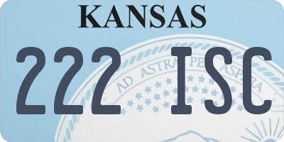 KS license plate 222ISC