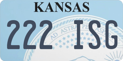 KS license plate 222ISG
