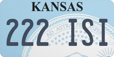 KS license plate 222ISI