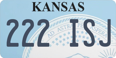 KS license plate 222ISJ