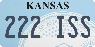 KS license plate 222ISS