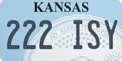 KS license plate 222ISY