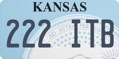KS license plate 222ITB