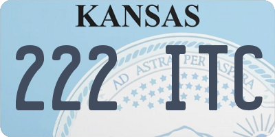 KS license plate 222ITC