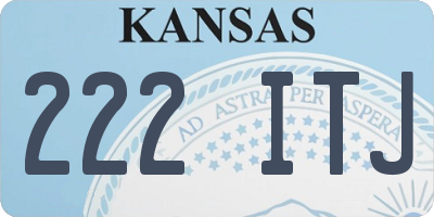 KS license plate 222ITJ
