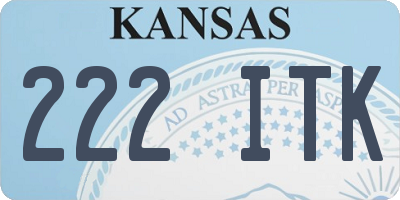 KS license plate 222ITK