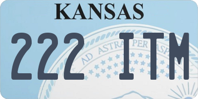 KS license plate 222ITM