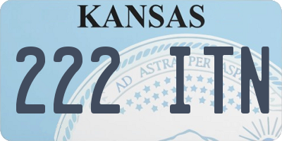 KS license plate 222ITN
