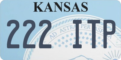 KS license plate 222ITP