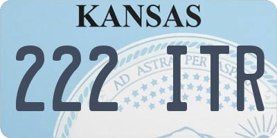 KS license plate 222ITR