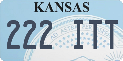 KS license plate 222ITT
