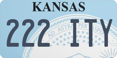KS license plate 222ITY