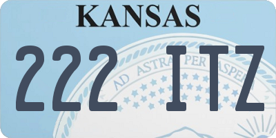 KS license plate 222ITZ