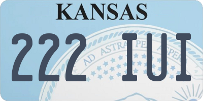 KS license plate 222IUI