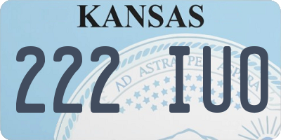 KS license plate 222IUO