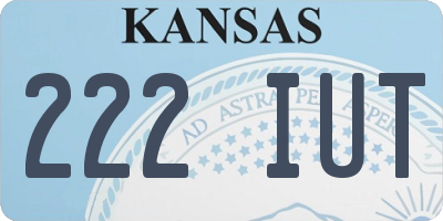 KS license plate 222IUT