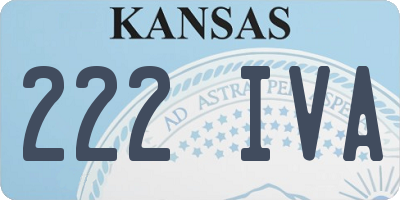KS license plate 222IVA