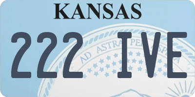 KS license plate 222IVE