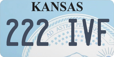 KS license plate 222IVF