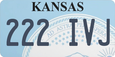 KS license plate 222IVJ