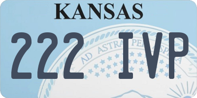KS license plate 222IVP