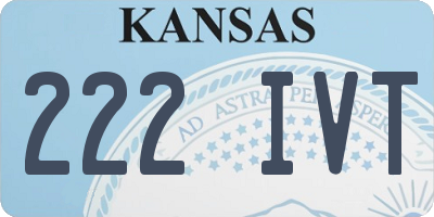 KS license plate 222IVT