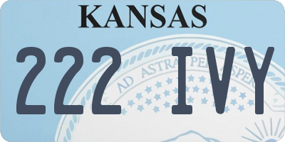 KS license plate 222IVY