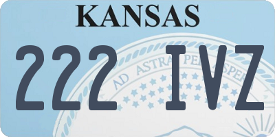 KS license plate 222IVZ