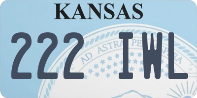 KS license plate 222IWL