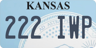 KS license plate 222IWP