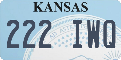 KS license plate 222IWQ