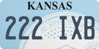 KS license plate 222IXB