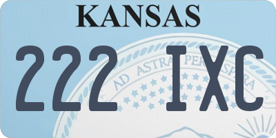 KS license plate 222IXC