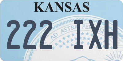 KS license plate 222IXH