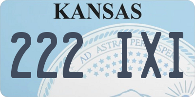 KS license plate 222IXI