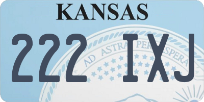 KS license plate 222IXJ