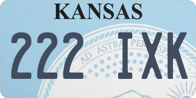 KS license plate 222IXK