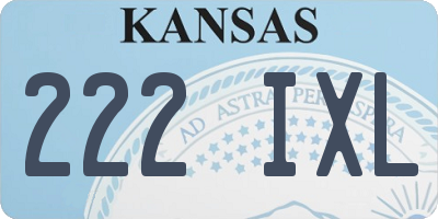 KS license plate 222IXL