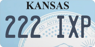 KS license plate 222IXP