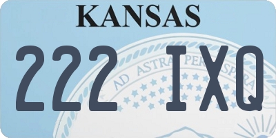 KS license plate 222IXQ